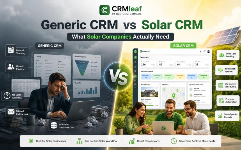 Generic CRM vs Solar CRM – what solar companies actually need